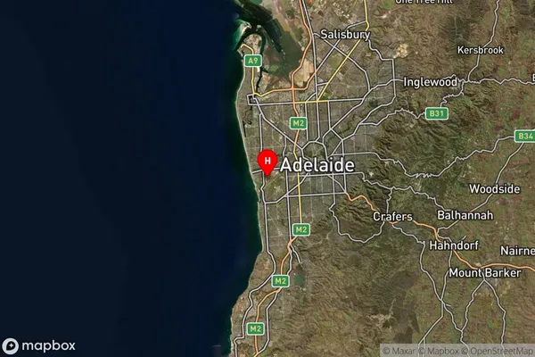 Adelaide Airport,South Australia Satellite Map