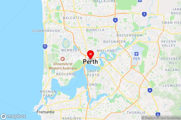 Perth,Western Australia Area Map