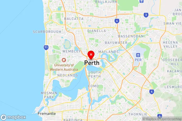 Perth Gpo,Western Australia Area Map