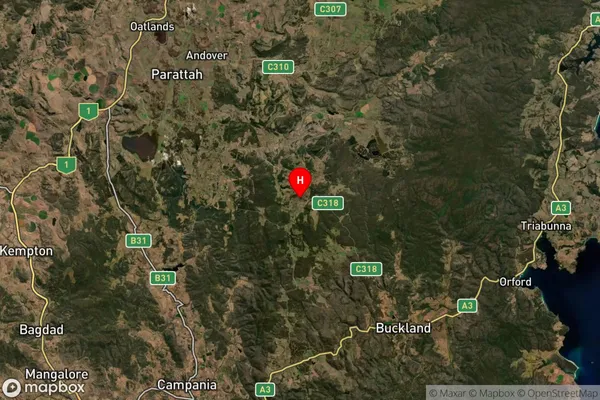 Woodsdale,Tasmania Satellite Map