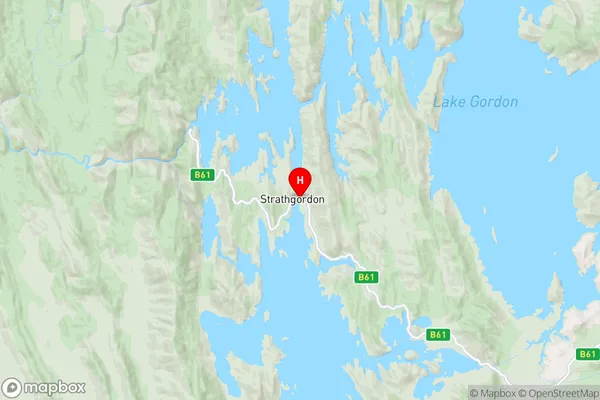 Strathgordon,Tasmania Area Map