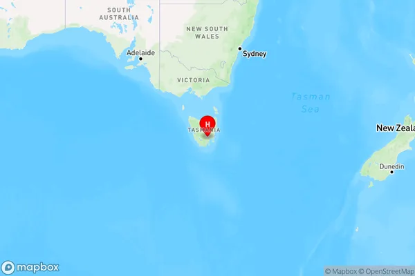 Boyer,Tasmania Region Map