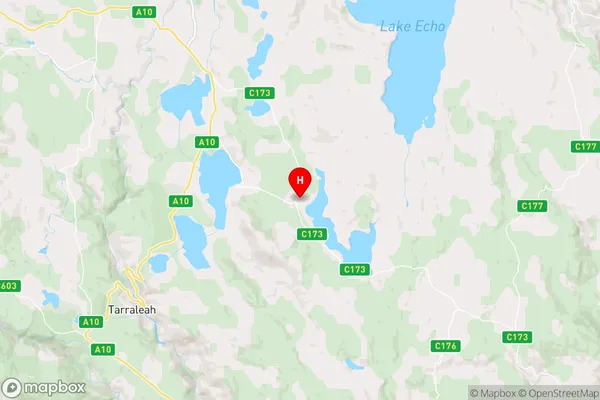 Dee,Tasmania Area Map