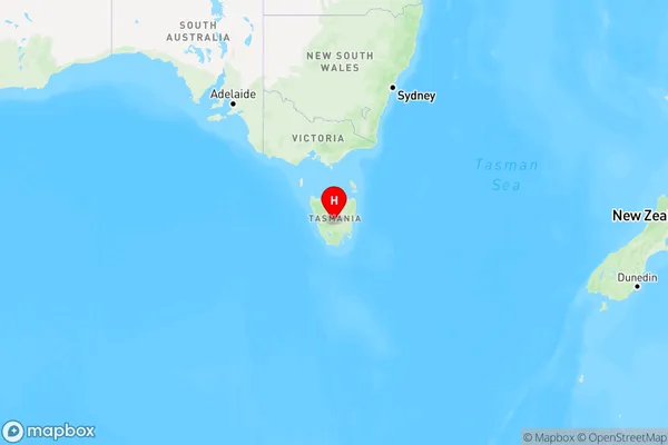 Dee,Tasmania Region Map