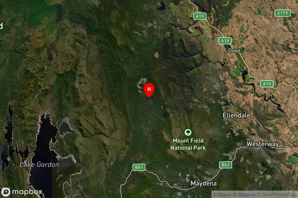 Florentine,Tasmania Satellite Map