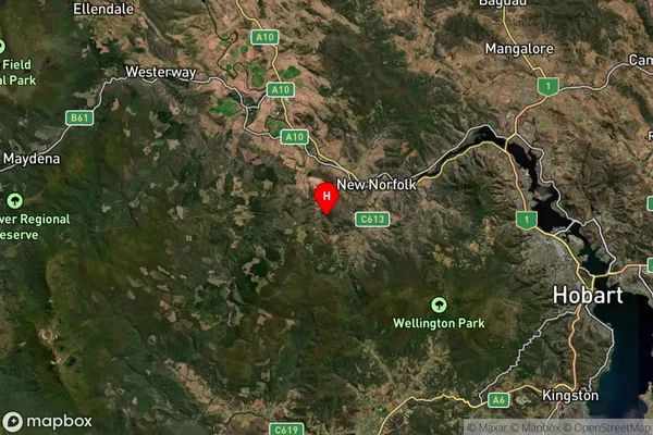 Glenfern,Tasmania Satellite Map