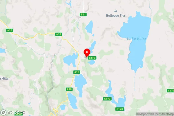 London Lakes,Tasmania Area Map