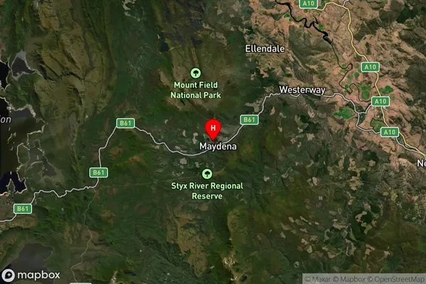 Maydena,Tasmania Satellite Map