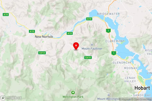 Molesworth,Tasmania Area Map