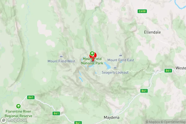 Mount Field,Tasmania Area Map