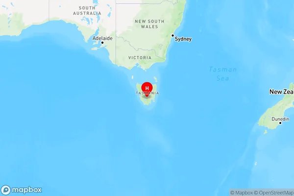 Mount Field,Tasmania Region Map