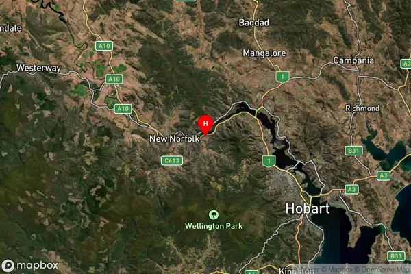 Sorell Creek,Tasmania Satellite Map