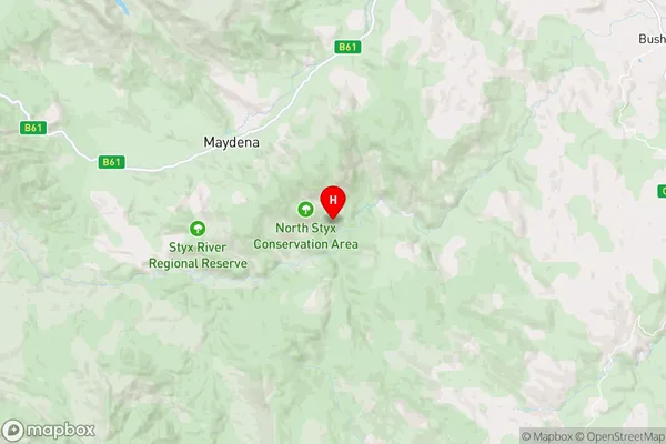 Styx,Tasmania Area Map