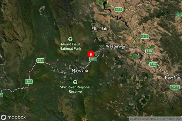 Tyenna,Tasmania Satellite Map