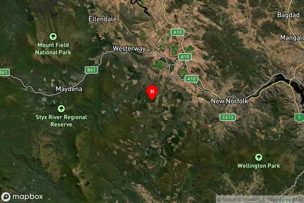 Uxbridge,Tasmania Satellite Map