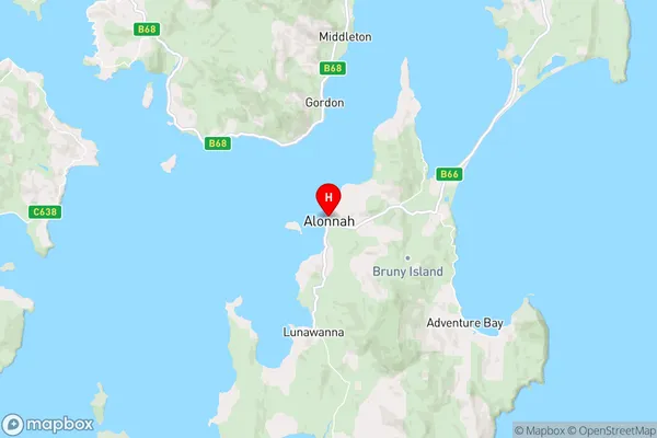 Alonnah,Tasmania Area Map