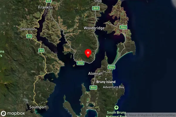 Gordon,Tasmania Satellite Map