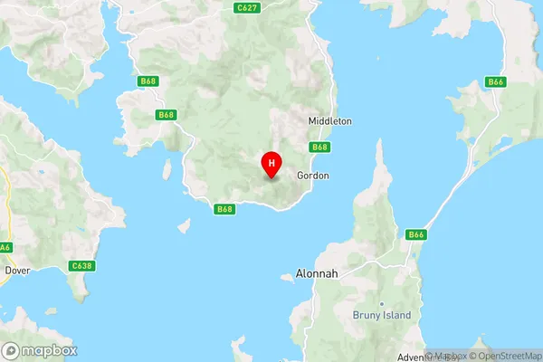 Gordon,Tasmania Area Map