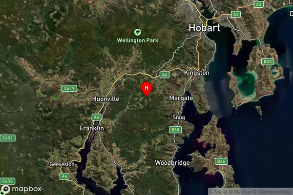 Kaoota,Tasmania Satellite Map