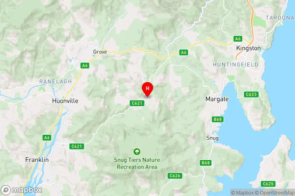 Kaoota,Tasmania Area Map