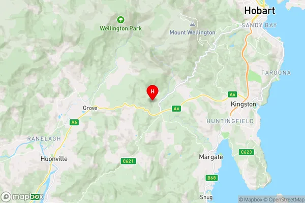 Longley,Tasmania Area Map