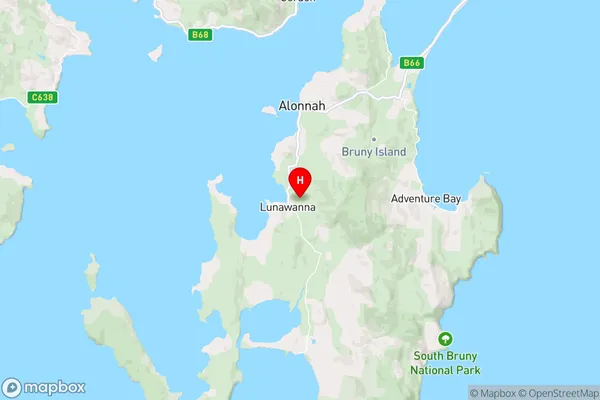 Lunawanna,Tasmania Area Map