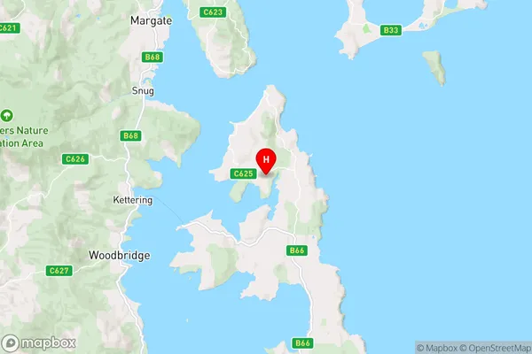 North Bruny,Tasmania Area Map