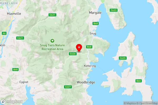 Oyster Cove,Tasmania Area Map