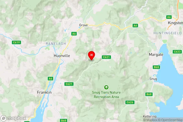 Pelverata,Tasmania Area Map