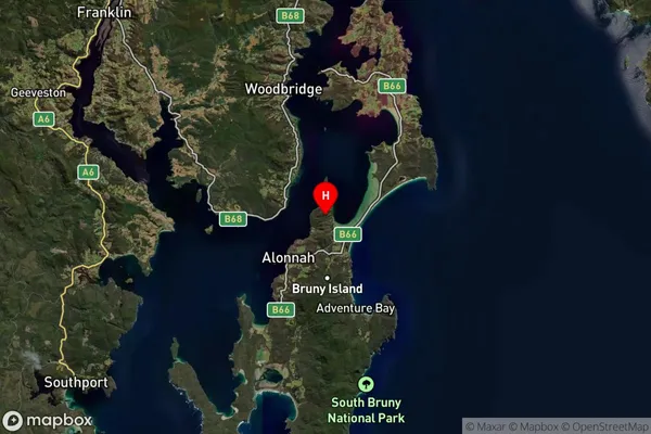 Simpsons Bay,Tasmania Satellite Map