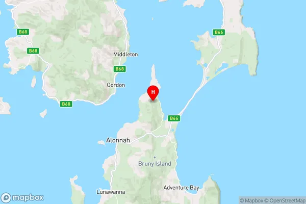 Simpsons Bay,Tasmania Area Map