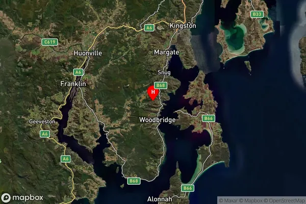 Kettering,Tasmania Satellite Map