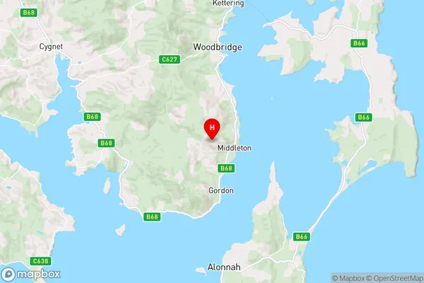 Middleton,Tasmania Area Map