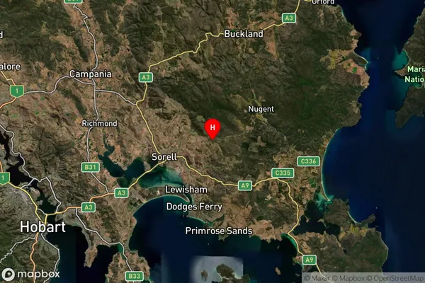 Wattle Hill,Tasmania Satellite Map