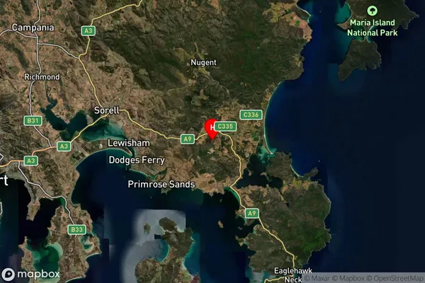 Copping,Tasmania Satellite Map