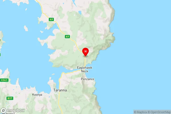 Eaglehawk Neck,Tasmania Area Map