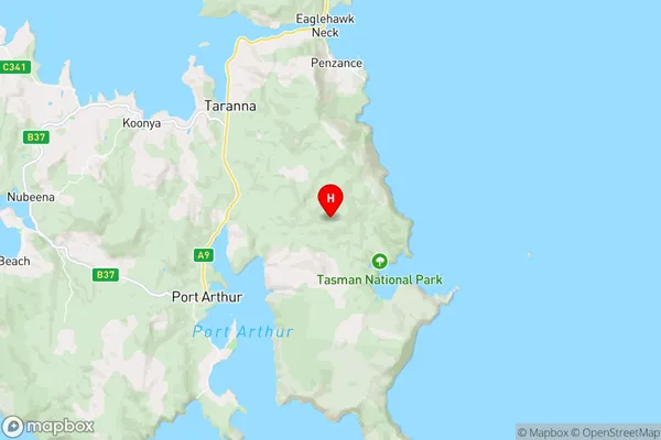 Fortescue,Tasmania Area Map