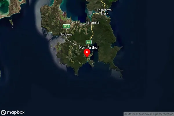 Port Arthur,Tasmania Satellite Map