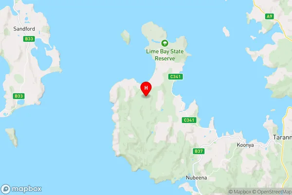 Sloping Main,Tasmania Area Map