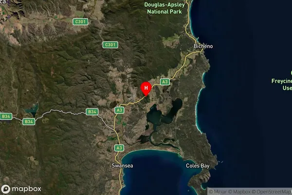 Apslawn,Tasmania Satellite Map