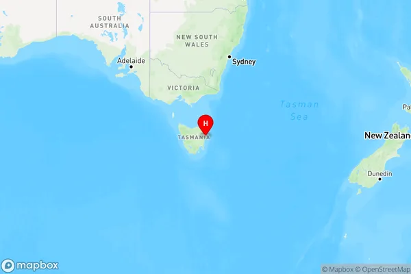 Apslawn,Tasmania Region Map