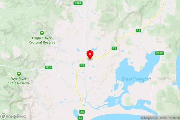 Cranbrook,Tasmania Area Map