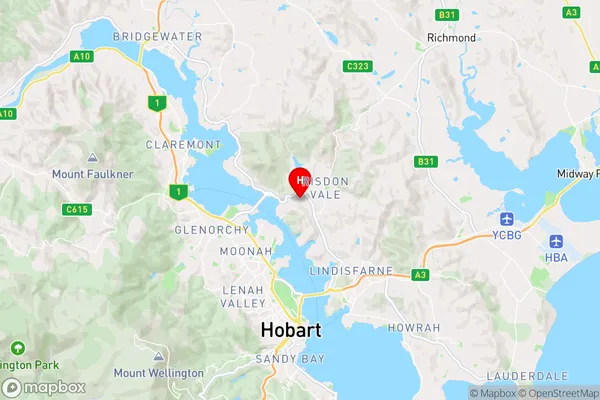 Risdon,Tasmania Area Map