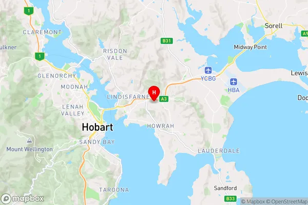 Mornington,Tasmania Area Map