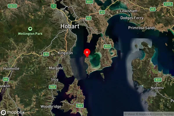 Opossum Bay,Tasmania Satellite Map