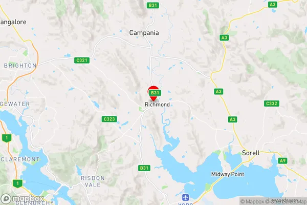 Richmond,Tasmania Area Map