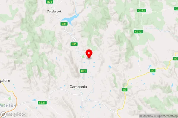 Campania,Tasmania Area Map