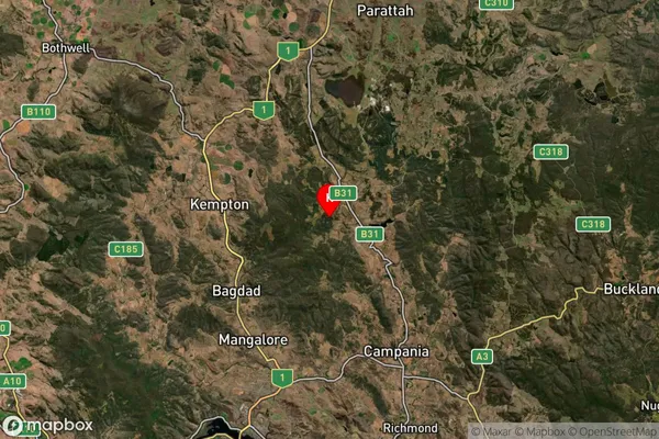 Colebrook,Tasmania Satellite Map