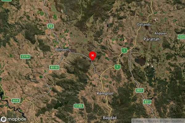 Apsley,Tasmania Satellite Map