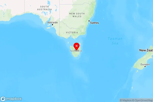 Arthurs Lake,Tasmania Region Map